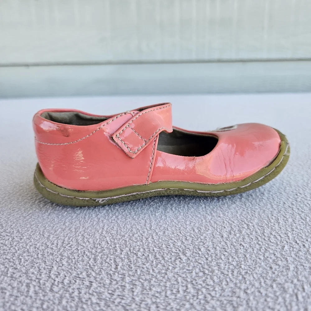 Livie & Luca Pio Pio Sparkle Bird Pink Girl Mary Jane SZ 7 Hook & Loop